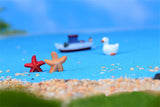 XBJ167 Mini 8pcs Small starfish decoration supplies moss micro landscape deco  Garden deco Creative handicrafts