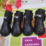 CW008 Waterproof Dog's Shoes, 4pcs/set Colorful Pet Shoes, Lovely Portable Pet Boots Anti Slip Skid Rain Shoes Size S M L