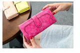 Fashion Retro Matte Stitching leather Wallet Women Long Purse Clutch Women Casual Hasp Dollar Price Wallet Handbag carteira