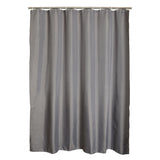 Gray Polyester Bathroom Waterproof Shower Curtains With Plastic Hooks
