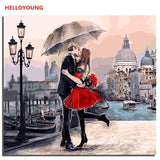 Street views Digital Painting Handpainted picture drawing Oil Painting by numbers oil paintings scroll paintings
