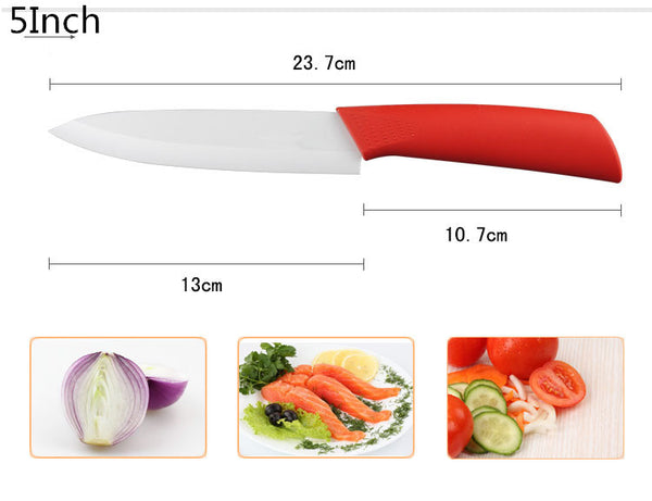 Brand top quality kitchen knife ceramic knife 3" 4" 5" 6" inch + peeler + Transparent Acrylic Stand kitchen set