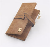 New Fashion Elegant Women Wallets Drawstring Nubuck Zipper Luxury Brand Famous Designer Card Wallet Women Purse PU Wallet Female