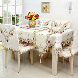 BZ369 Pastoral Table Runner Embroidered Flower Leaves Hollow Polyester Table Covers Dustproof Table Decor for Home Party Wedding