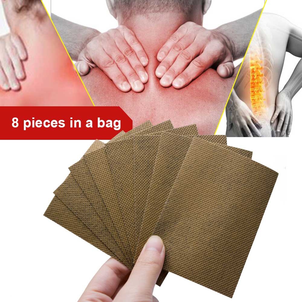 8Pcs Chinese Traditional Plaster Wudu Mifang Tie Muscle Massage Relaxation Capsicum Herbs Plaster Joint Pain