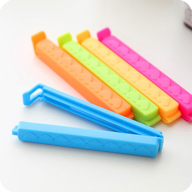 Sealing clip 5pcs/lot Printing large Korean love freshness seal clip Food sealing clip 5 installed Bag clip 11*1.4cm 5g