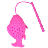Fish Design Food Grade Silicone Loose Tea Leaf Infuser Herbal Spice Infuser Filter Strainer Drinkware