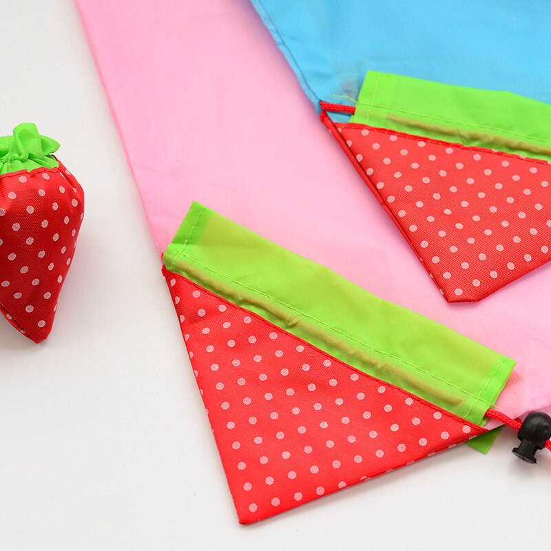 Strawberry Folding Reusable Storage Bag Recycling Use Shopping Bag