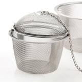 3 Size Stainless Steel Tea Locking Spice Egg Shape Ball Mesh Infuser Tea Strainer With 2 Handles Lid