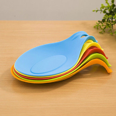 Random Color Multi Mat Kitchen Tools Silicone Mat Insulation Placemat Heat Resistant Put A Spoon Secondary image