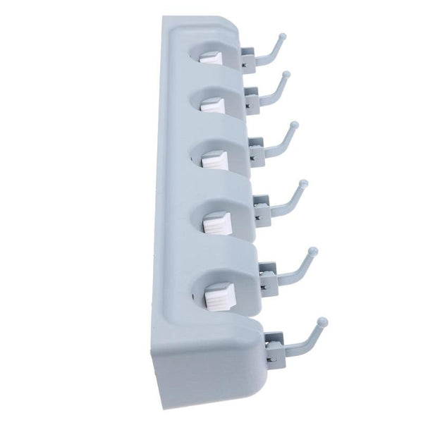 Kitchen Organizer Mop Holder 5/4/3 Position Brush Broom Hanger Storage Rack Household Mop Brush Hanger Kitchen Gadgets