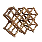 Wooden Red Wine Rack 10 Bottle Holder Mount Bar Display Shelf Folding Wood Wine Rack Alcohol Neer Care Drink Bottle Holders