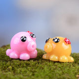 XBJ113 Mini 8pcs Small octopus decoration supplies moss micro landscape deco  Garden deco Creative handicrafts