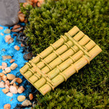 XBJ173 Mini 3pcs Bamboo raft boat decoration supplies moss micro landscape deco  Garden deco Creative handicrafts