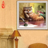 DIY Partial 5D Diamond Embroidery The Cute Cats Round Diamond Painting Cross Stitch Kits Diamond Mosaic Home Decoration