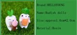 XBJ108 Mini 6PCS Radish dolls decor supplies moss micro landscape deco  Garden deco Creative handicrafts
