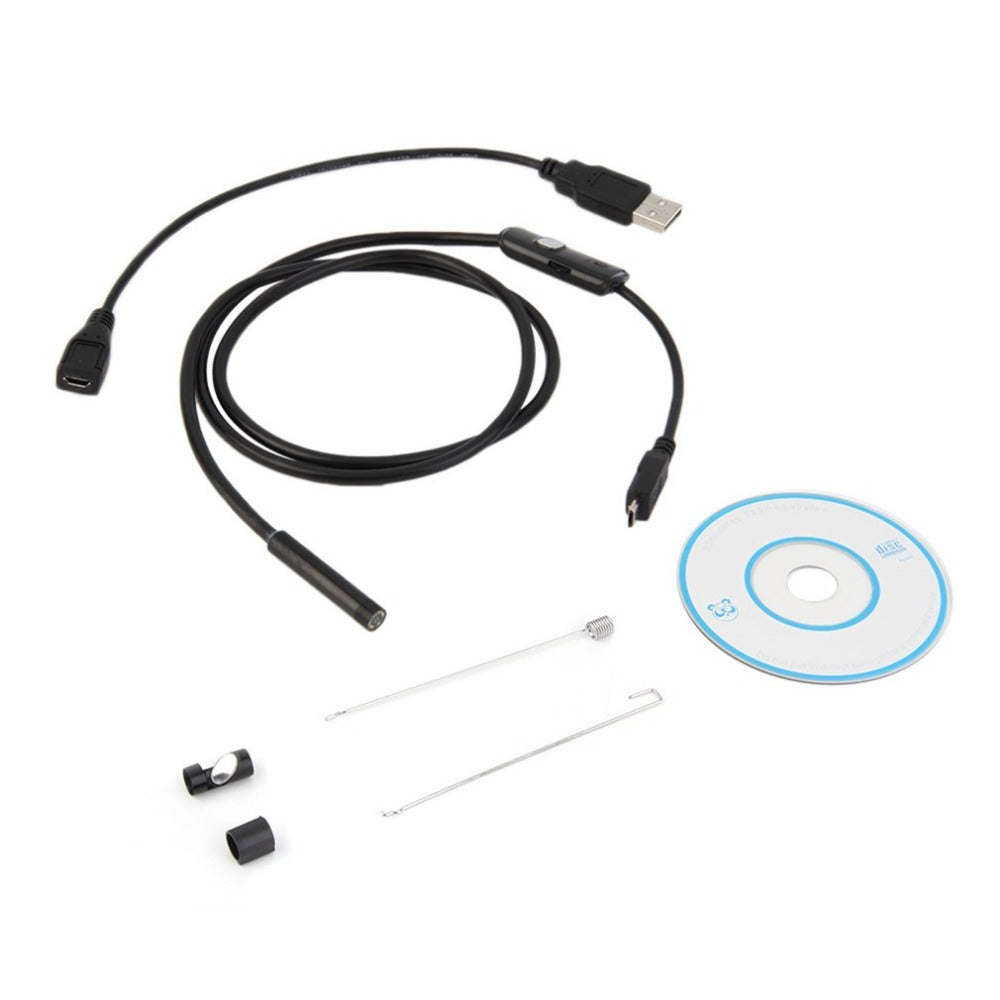 6LED 1M/7mm Lens Ear Cleaner Endoscope Waterproof Inspection Borescope Camera for Android PC Phone & Notebook Device Health Care Secondary image