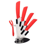 brand high quality kitchen knife ceramic knife set 3" 4" 5" 6" inch + peeler + Transparent Acrylic Stand kitchen
