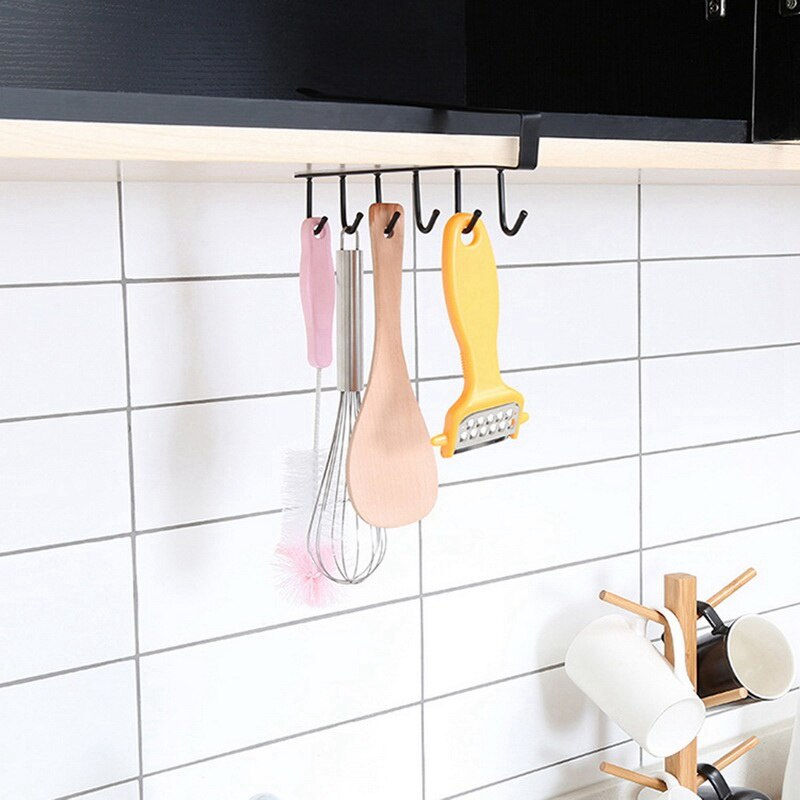 Kitchen Storage Rack Holder Cup Board Hanging Hook Hanger Multifunctional Home Accessories Cooking Tools Towel Storage