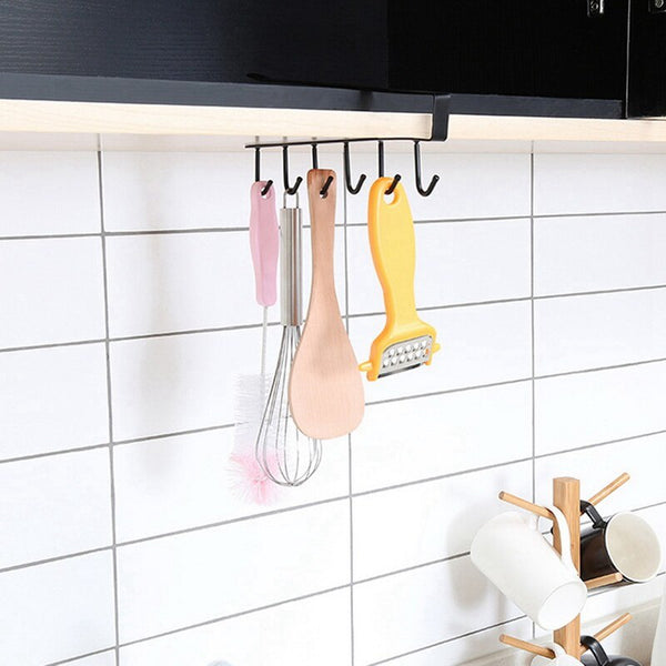 Kitchen Storage Rack Holder Cup Board Hanging Hook Hanger Multifunctional Home Accessories Cooking Tools Towel Storage