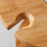HOT-Wine Glass Holder Bamboo Tabletop Wine Glass Drying Racks Camping for 6 Glass and 1 Wine Bottle