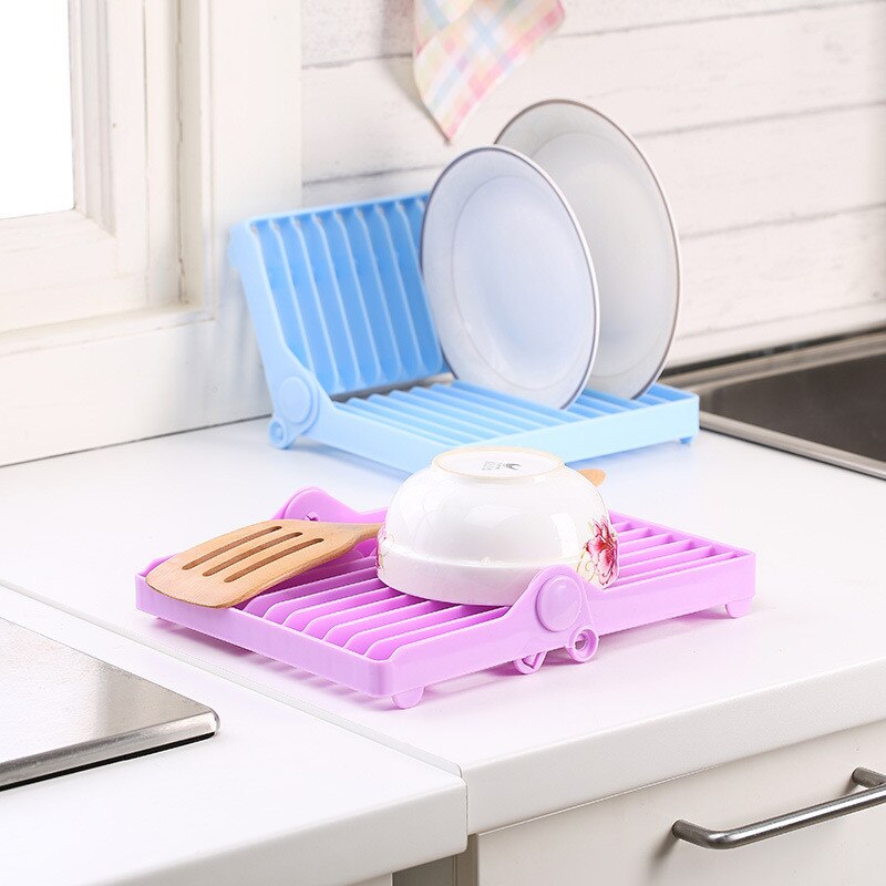 Plastic Foldable Rack Kitchen Dish Racks Shelf Kitchen Holders Drain Cup Rack