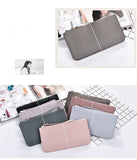 Long European&American zipper small fresh cell phone bag High-quality PU leather student thin multi-purpose wallet