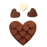 New Ten  Heart Silicone Lollipop Chocolate Mold Candy Wedding Decoration Bakeware Cooking Fondant Cake Tools
