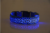 LED Dog Collar Light Flash Leopard Collar Puppy Night Safety Pet Dog Collars Products For Dogs Collar Colorful Flash Light Neck
