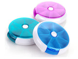 New 7 Slots button rotary Pill Cases Jewelry candy box Storage Box Vitamin Medicine Pill Box Storage Case Container