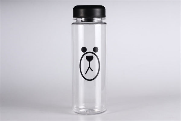 New Plastic Bottle For Water Sport 500ml Portable Kids Juice  Drinkware Outdoor Leak Proof Seal Gourde Climbing Water Bottles