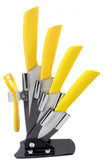 brand high quality kitchen knife ceramic knife set 3" 4" 5" 6" inch + peeler + Transparent Acrylic Stand kitchen