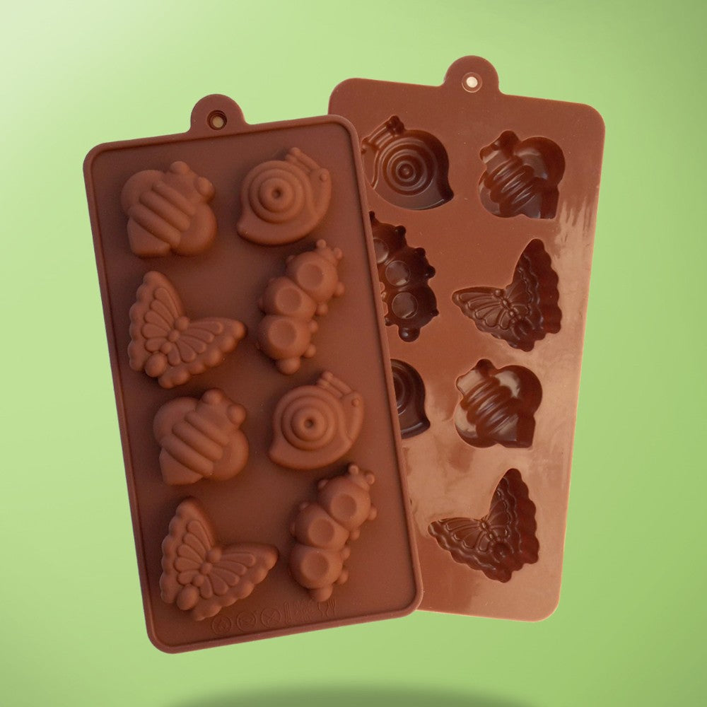 Snails,Caterpillars,Butterflies Shaped Chocolate Mold Food Grade Silicone Chocolate Mold Silicone Ice Trays Mould