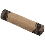 7Pcs/Lot Vintage Burlap Lace Hessian Table Runner Classical Natural Jute Country Party Wedding Decoration 12x108" Table Cloth