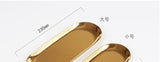 New Colorful Metal Storage Tray Gold Oval Dotted Fruit Plate Small Items Jewelry Display Tray Mirror