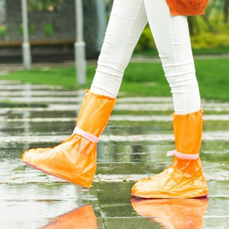 Waterproff Reusable Raincoat Set Rain Shoe Boots Cover Overshoes Outdoor Travel Rain Coat Shoes Cover Long Style Main image