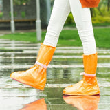 Waterproff Reusable Raincoat Set Rain Shoe Boots Cover Overshoes Outdoor Travel Rain Coat Shoes Cover Long Style