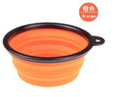 New Collapsible foldable silicone Pet dog bowl cat candy color outdoor travel portable puppy food container feeder dish on sale