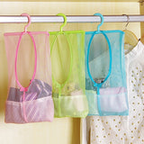 Kitchen Bathroom Wardrobe Underwear Socks Sundries Storage Hook Hanging Multipurpose Mesh Bag Reusable Grocery Organizer