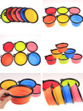 New Collapsible foldable silicone Pet dog bowl cat candy color outdoor travel portable puppy food container feeder dish on sale