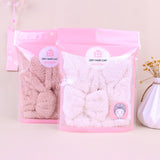 HELLOYOUNG Bowknot Women Bathroom Absorbent Quick-drying Polyester Cotton Bath Towel Hair Dry Cap Head Wrap Hat Salon Towel