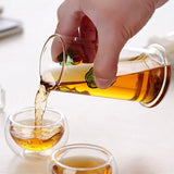 CJ257 glass tea pot with filter,clear heat resistant borosilicate blooming teapot,heat-resistant teapots for puer,flower teas