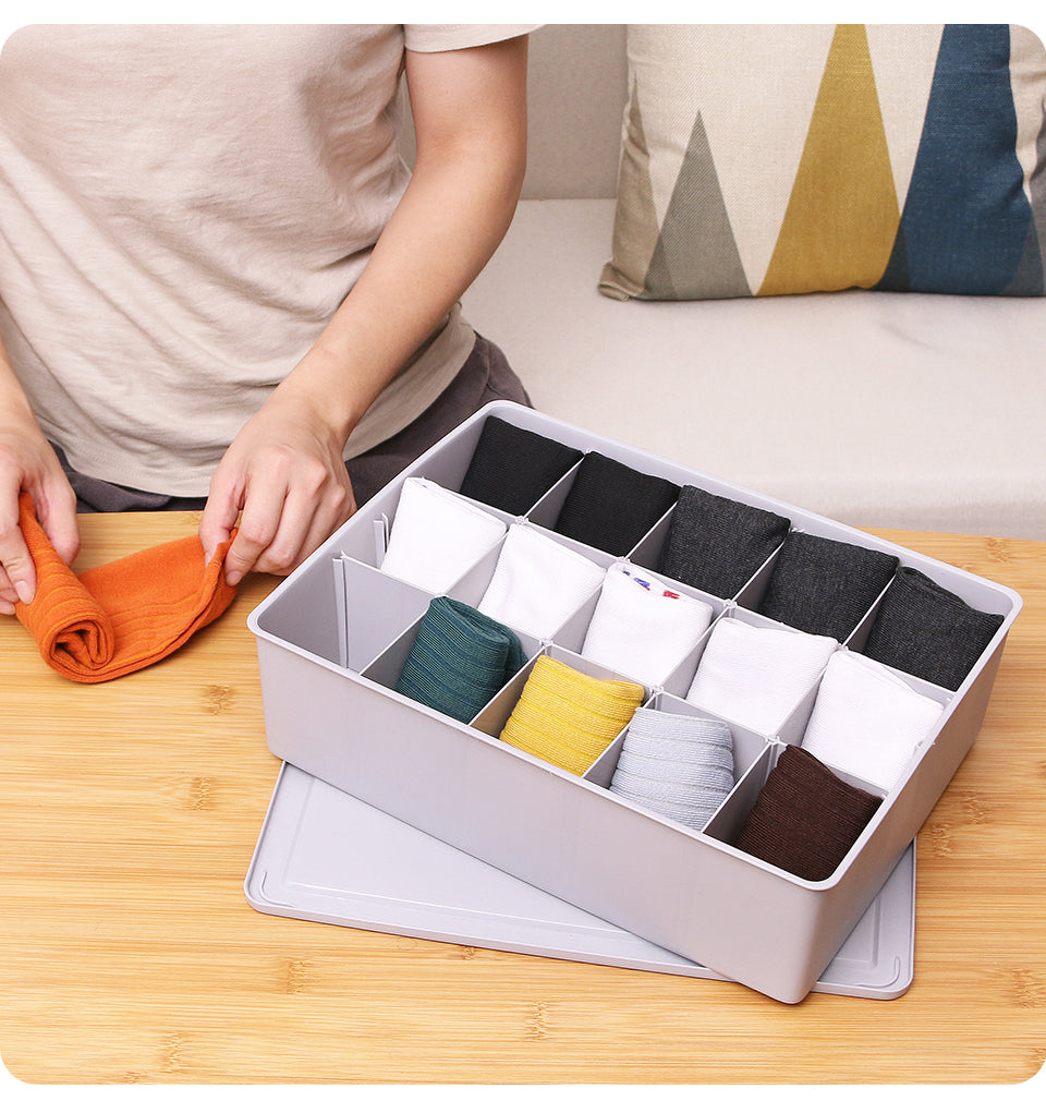 Multi-size Underwear Organizer Storage Can Adjust The Partition Drawer Closet Organizers Boxes For Bras Briefs Socks Ties Scarfs