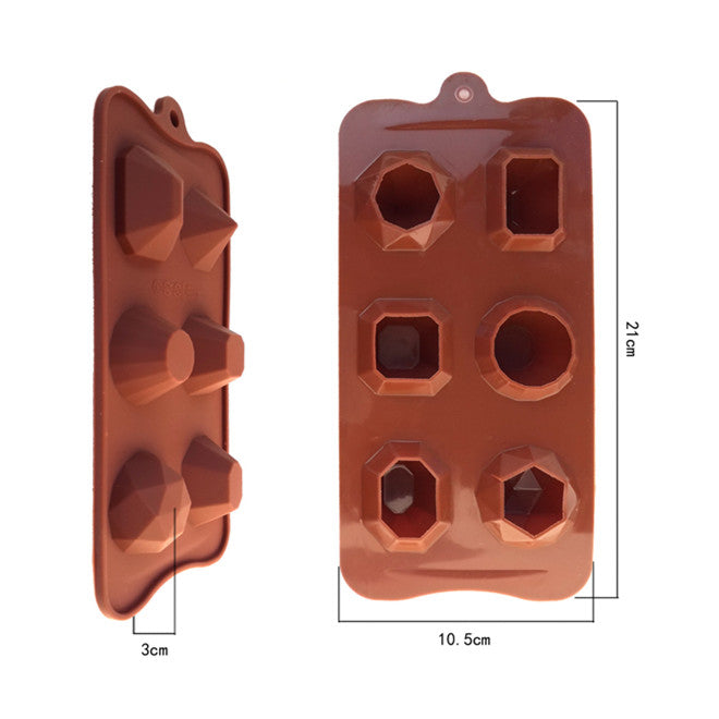New Diamonds 6 Hoels  Cake Mold Fondant Cake Molds Soap Chocolate Mold For The Kitchen Baking Cake Tools Secondary image