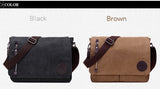 Canvas Leather Crossbody Bag Men Military Army Vintage Bags Shoulder Bag Casual Travel school Bags For Teenagers sac a dos bolsa