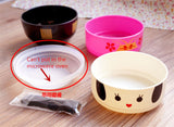 CJ010 Japanese-style cartoon bento box round festive plastic lunchbox Dinnerware Sets Meal Box microwaveable tableware suit