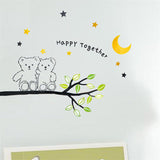 Cute Little Dog Art Star Cartoon Wall Stikers For Kids Room Nursery Wall Decals Vinyl Stickers Home Decor