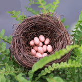 XBJ037 Mini Egg Resin Quail Eggs 12pcs Pigeon Eggs Simulation Mini Bird Egg Dollhouse Moss Micro Landscape Ornaments