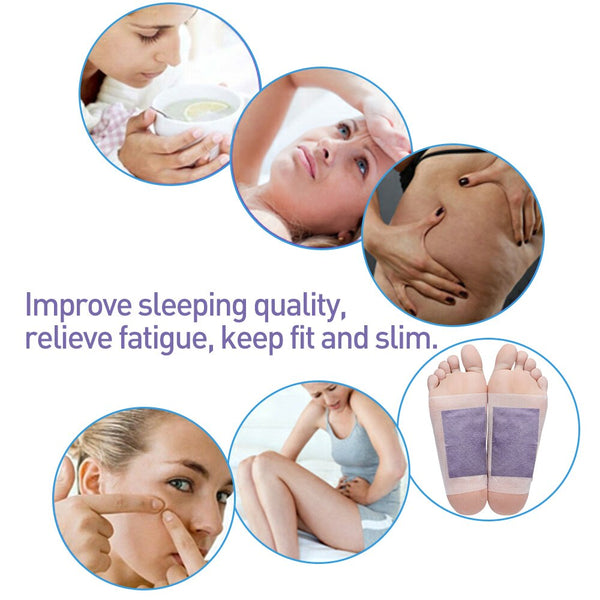 2pcs/bag Detox Foot Pad Patch Feet Care Body Massager Bamboo Herbal Plaster Stress Relief Help Sleep Health Care