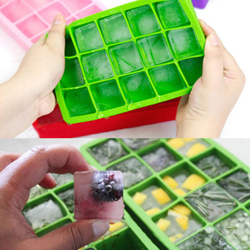Silicone Ice Cube Tray 15 Perfect Square Ice Tray Superior Mold With Flexible Easy Release Ice Cube Maker Mould Secondary image